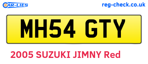 MH54GTY are the vehicle registration plates.