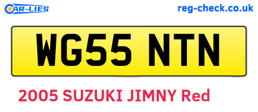 WG55NTN are the vehicle registration plates.