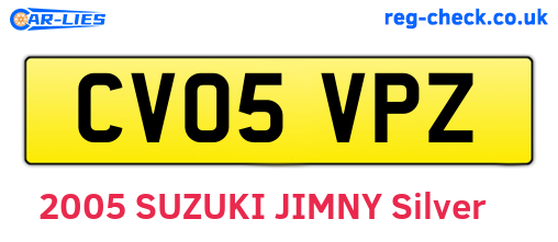 CV05VPZ are the vehicle registration plates.