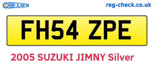 FH54ZPE are the vehicle registration plates.