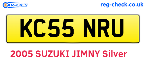 KC55NRU are the vehicle registration plates.