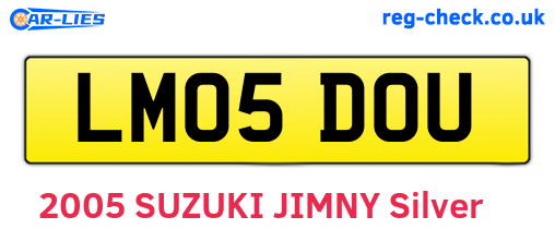 LM05DOU are the vehicle registration plates.