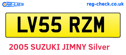 LV55RZM are the vehicle registration plates.