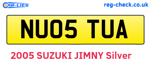 NU05TUA are the vehicle registration plates.