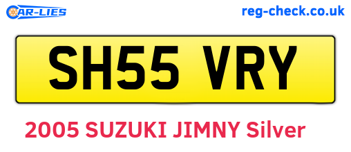 SH55VRY are the vehicle registration plates.