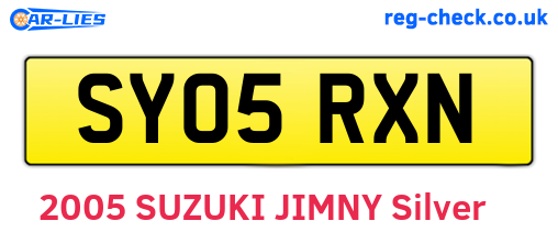 SY05RXN are the vehicle registration plates.