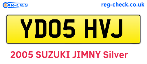 YD05HVJ are the vehicle registration plates.