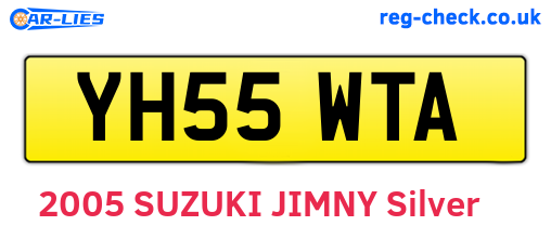 YH55WTA are the vehicle registration plates.