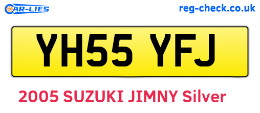 YH55YFJ are the vehicle registration plates.