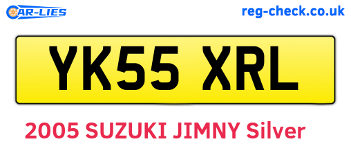 YK55XRL are the vehicle registration plates.