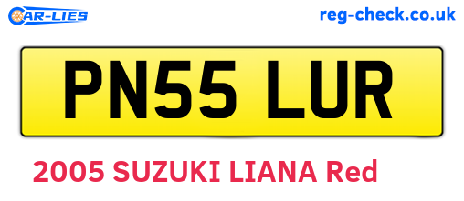 PN55LUR are the vehicle registration plates.