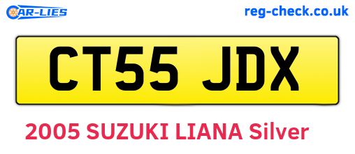 CT55JDX are the vehicle registration plates.