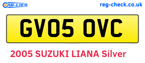 GV05OVC are the vehicle registration plates.