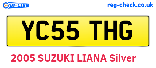 YC55THG are the vehicle registration plates.