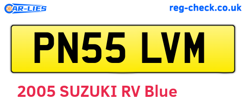 PN55LVM are the vehicle registration plates.