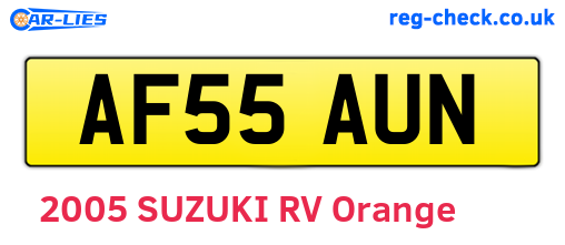 AF55AUN are the vehicle registration plates.