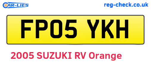 FP05YKH are the vehicle registration plates.