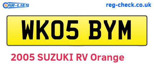 WK05BYM are the vehicle registration plates.