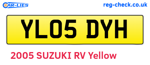 YL05DYH are the vehicle registration plates.
