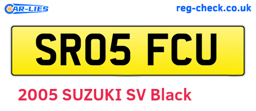 SR05FCU are the vehicle registration plates.
