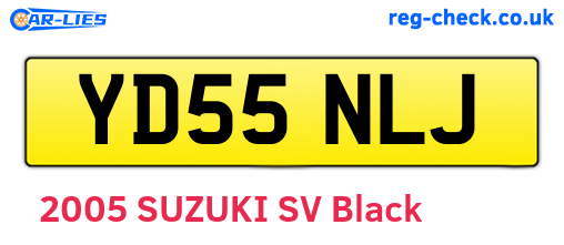 YD55NLJ are the vehicle registration plates.