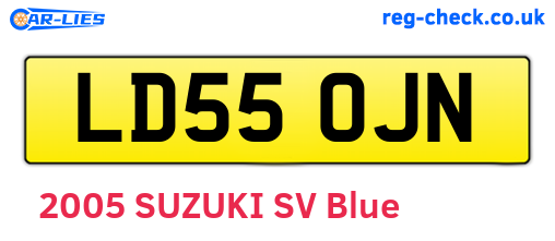 LD55OJN are the vehicle registration plates.