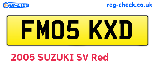 FM05KXD are the vehicle registration plates.