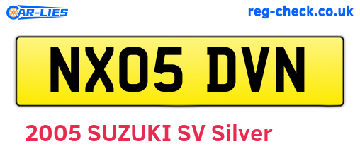 NX05DVN are the vehicle registration plates.