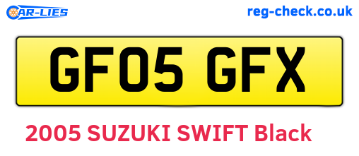 GF05GFX are the vehicle registration plates.