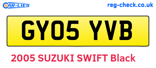 GY05YVB are the vehicle registration plates.