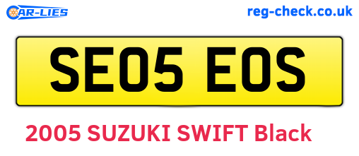 SE05EOS are the vehicle registration plates.