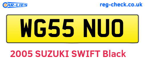 WG55NUO are the vehicle registration plates.