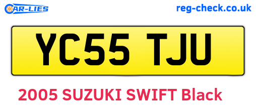 YC55TJU are the vehicle registration plates.