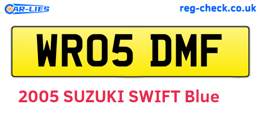 WR05DMF are the vehicle registration plates.