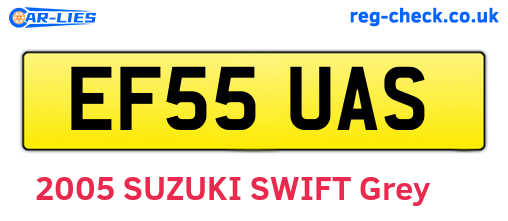EF55UAS are the vehicle registration plates.