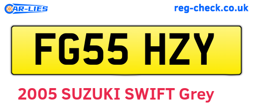 FG55HZY are the vehicle registration plates.