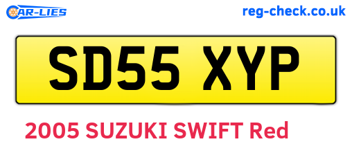 SD55XYP are the vehicle registration plates.