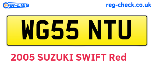 WG55NTU are the vehicle registration plates.