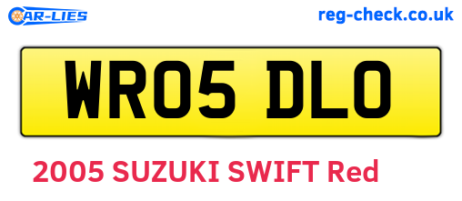 WR05DLO are the vehicle registration plates.