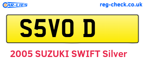 S5VOD are the vehicle registration plates.