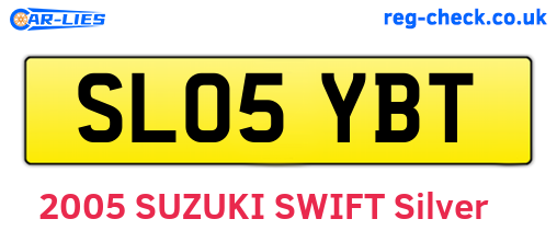 SL05YBT are the vehicle registration plates.