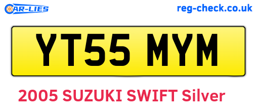 YT55MYM are the vehicle registration plates.