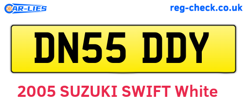 DN55DDY are the vehicle registration plates.