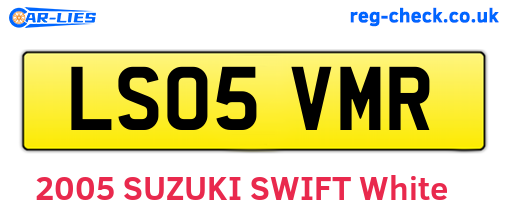 LS05VMR are the vehicle registration plates.