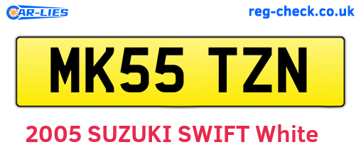 MK55TZN are the vehicle registration plates.