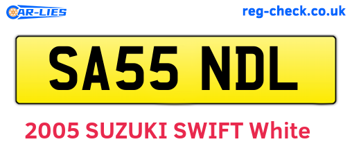 SA55NDL are the vehicle registration plates.