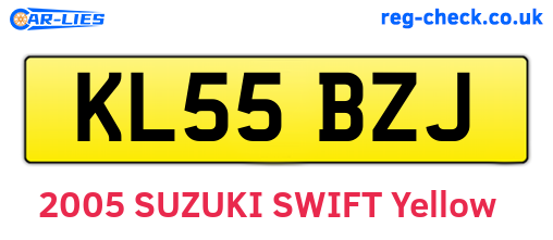KL55BZJ are the vehicle registration plates.