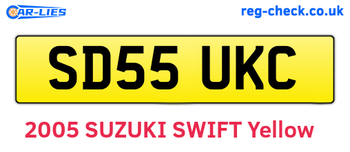 SD55UKC are the vehicle registration plates.