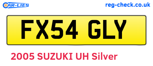 FX54GLY are the vehicle registration plates.