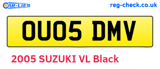 OU05DMV are the vehicle registration plates.